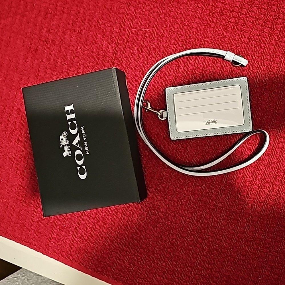 Coach, light blue badge holder